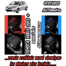 Toyota Uyumlu OTOTURCO AUTOmotive Renkli Biye-Silikon Topukluklu Velur Halı Paspas