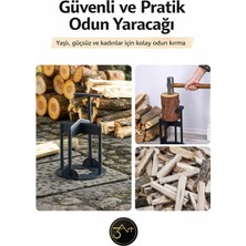 3art Metal Dekorasyon Odun Kırma Standı - Baltalı Odun Bölme Aparatı - Bahçe & Şömine Için Dayanıklı Odun Kesme Sehpası