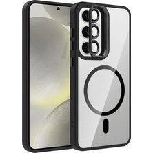 Samsung Galaxy S25 Fe Remim Lensli Magsafe Standlı Kapak - Siyah STEPLYA-48387
