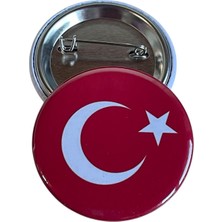 Türk Bayrağı Rozeti Çanta Rozeti-Yaka Iğnesi-Şapka Aksesuarı (44MM) 24 Adet