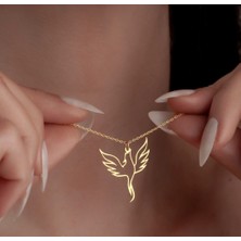 Myz Takı Anka Kuşu Figürlü 925 Ayar Gümüş Kadın Kolyesi