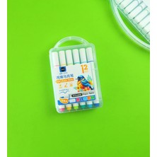 Giftmoda 12 Renk Akrilik Marker Kalem Seti