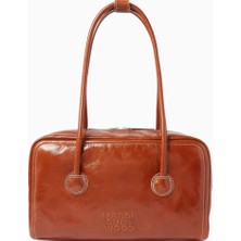 Marge Sherwood Boston El Yapımı Deri Omuz Çantası, Uzun Saplı ve Organizatörlü