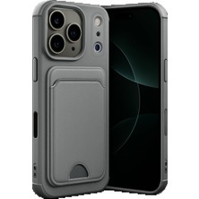 CPT83 Apple iPhone 17 Pro Max Kelvin Kartvizitli Silikon - Gri STEPLYA-48387