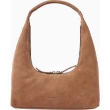 Marge Sherwood Kahverengi Hobo Omuz Çantası, Yumuşak Süet ve 1990’LAR Ilhamlı Minimalist Tasarım
