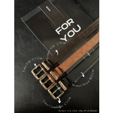 Fiori 3'lü Gold Yazı Köprü Detaylı Kadın Pantolon Kemeri, Ceket Kemeri, Elbise Kemeri, Gömlek Kemeri