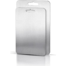 Brentino 2’li Paslanmaz Çelik Kesim Panosu Seti 304 18/10 Büyük 33X23 Küçük 28X20 Çift Taraflı 0,9mm