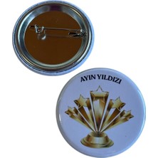 Ayın Yıldızı Öğrenci Rozeti Broş-Çanta Rozeti-Yaka Iğnesi (44MM) 1 Adet