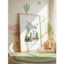 Fuart.Co Ormanda Ceylan Dijital Baskı Çocuk Odası Posteri (Çerçevesiz) DAFU