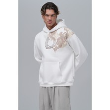 Realistic Oversize Sweatshirt Unisex Beyaz