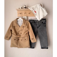 Babudi Erkek Çocuk Trençkot Set Pantolon-Bluz