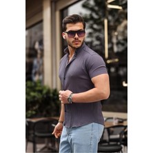 Comstar Erkek Kendinden Çizgi Desenli Gömlek