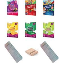 Yeti Kitap Russian Children Activity Books 3-6 Ages Rusça Çocuk Etkinlik Kitapları 6lı+Tablet Standı+Ayraç