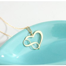 Myz Takı Sonsuzluk ve Kalp Figürlü 925 Ayar Gümüş Kadın Kolyesi