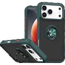 CPT83 Apple iPhone 17 Pro Montreal Yüzüklü Silikon Kapak - Yeşil STEPLYA-48387