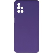 Samsung Galaxy M51 Kılıf Nano Içi Kadife Silikon - Mor KAYALI27-Y7898UKY
