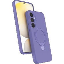 CPT83 Samsung Galaxy A55 5g Regal Magsafe Standlı Kapak - Lila KAYALI27-U7387I2