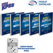 Murat Yayınları 2026 Kpss Konu Anlatımlı Türkçe - Matematik - Tarih - Coğrafya - Yurttaşlık 5'li Defter Seti