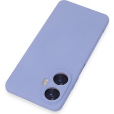 Realme C55 Kılıf Nano Içi Kadife Silikon - Lila KAYALI27-Y7898UKY
