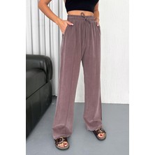Feela Moda 2007 Bağcıklı Beli Lastikli Modal Çımalı Palazzo Kadın Pantolon