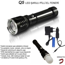 Flaşörlü Uzun Mesafeli Şarjlı Pilli Mıknatıslı El Feneri  WT-282 STEPLYA-8390