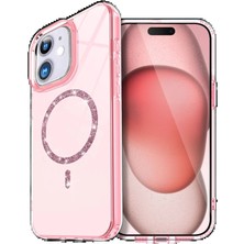 CPT83 Apple iPhone 12 Live Diamond Magsafe Kapak - Pembe STEPLYA-48387