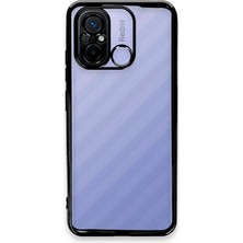 Xiaomi Redmi 12C Kılıf Lensli Silikon - Siyah KAYALI27-Y7898UKY