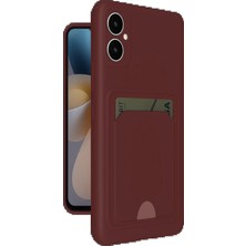 Samsung Galaxy A05 Kelvin Kartvizitli Silikon - Bordo KAYALI27-Y7898UKY
