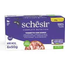 Schesir C106 Multipack Ton Balıklı ve Biftekli Kedi Yaş Maması 50 Gr x 6 Adet