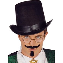 Yetişkinler Için Siyah Renk Ringmaster Sihirbaz Şapkası Silindir Şapka STEPLYA-8390