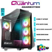 Quantum Gaming Aquargb HY1800 I7-14700F 16GB Ddr5 500GB Nvme Rtx 5070 12GB 240 mm Sıvı Soğutmalı Oyun Bilgisayarı