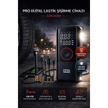 Rose Teknoloji Digital Göstergeli Led ışıklı Powerbank Özellikli Çok Amaçlı Araç Lastik Şişirme Pompası