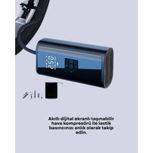 LED Fenerli ve Sos Işıklı Çok Fonksiyonlu Hava Kompresörü STEPLYA-3829