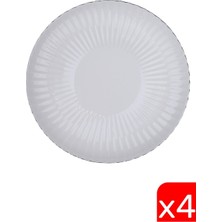 Kütahya Porselen Bone Luz Platin Fileli Servis Tabağı 27CM 4 Lü