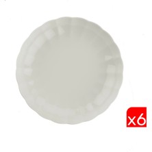 Kütahya Porselen Bone Luz Krem Çukur Tabak 20CM 6 Lı