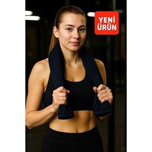 Mela Home Lacivert Fitness-Spor Havlusu 1 Adet -Hızlı Kuruyan-Kuaför ve Berber Havlusu 50*90 cm