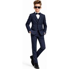 Ahengim Erkek Çocuk Slim Fit Premium Damatlık Smokin Takım Elbise AK4000