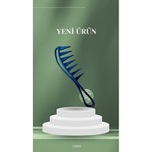 New Estela Profesyonel Şekil Tarağı Siyah Renkli Tarak Türkiye Menşeli Özel Tasarım