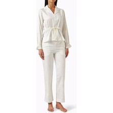 Pauline Pamuk Saten Pijama Takımı Çiçek Desenli Zarif Rahatlık