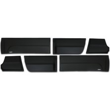 Universal Volkswagen Amarok 2012 Set 6 Parça Kapı Kaplama 9203 Siyah Mat Asa Kum Desen Standart