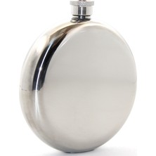 Paslanmaz Çelik Yuvarlak 8 Oz Tekli Matara Çelik Renk LAVEEN-7889