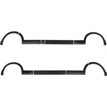 Volkswagen Transporter T6 2015 Set 11 Parça Çamurluk Kaplama Siyah Mat Asa Kum Desen Uzun Şase Çift Sürgülü