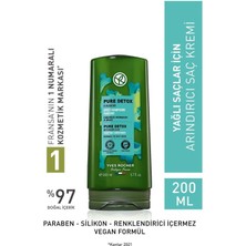 Yves Rocher Yağlı Saçlar Arındırıcı Saç Kremi - VEGAN-200 ml + Şampuan Masaj Fırçası Hediye