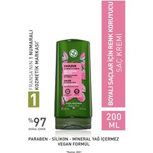 Yves Rocher Boyalı Saçlar Renk Koruyucu Saç Kremi - VEGAN-200 ml + Şampuan Masaj Fırçası Hediye