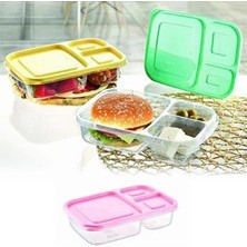 Lowell Home Buffer® 3 Bölmeli Sefer Tası Pratik Kolay Gıda Diyet Saklama Erzak Kabı LWL-47U89