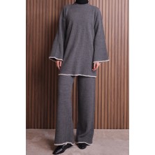 Balenbi Kadın Oversize Ribana Örgü Ispanyol Kol Tesettür Triko Takım 1147