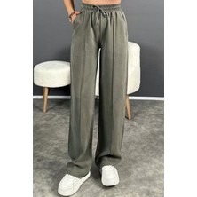 Feela Moda 2007 Bağcıklı Beli Lastikli Modal Çımalı Palazzo Kadın Pantolon