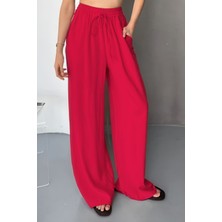 Feela Moda Kadın Modal Dokuma Beli Lastikli Palazzo Kadın Pantolon 2016