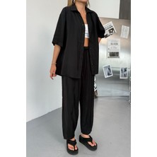 Feela Moda Kadın Modal Dokuma Kısa Kol Salaş Takım 2014