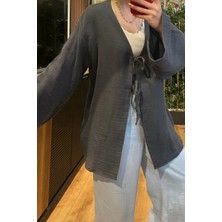 Balenbi Kadın Çift Bağlamalı Müslin Kumaş Kimono 1101